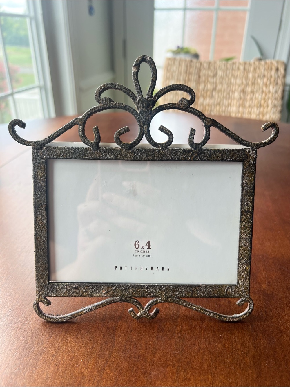 Pottery Barn Ornate Scroll Metal Frame in Distressed/rustic style